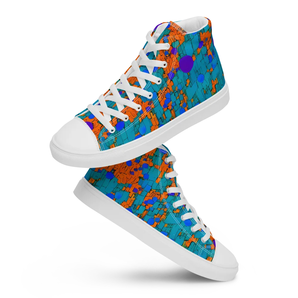 Intergalactic Rhythms on Women's High Top Canvas Shoes — Front