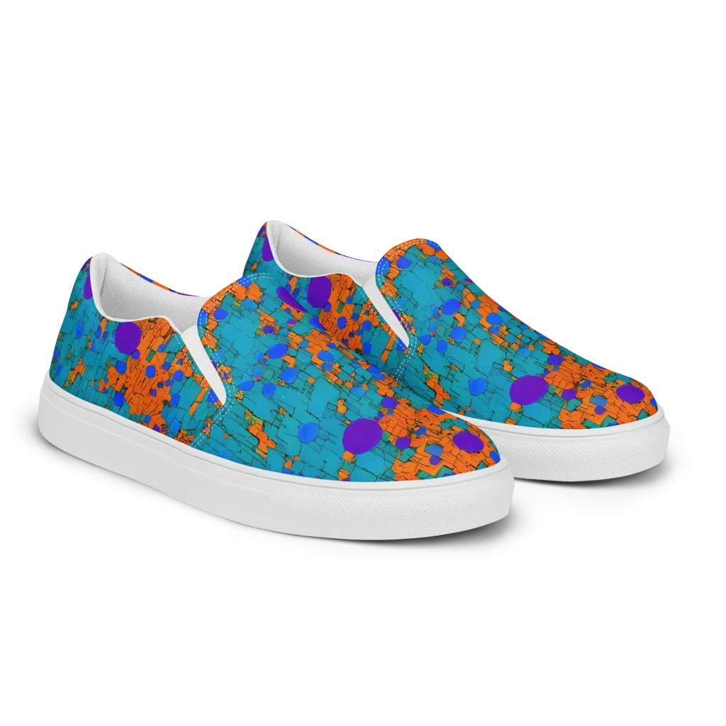 Intergalactic Rhythms on Men's Slip-On Canvas Shoes — Right Front