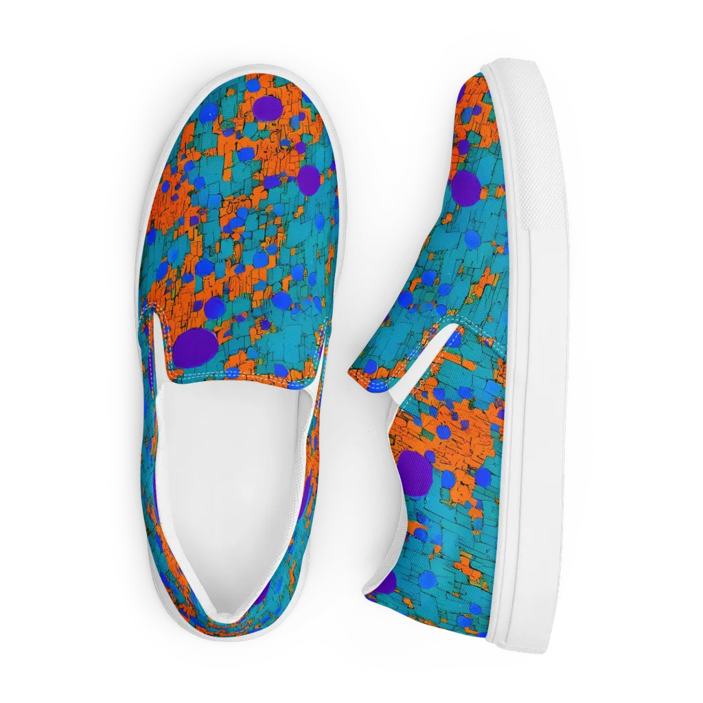 Intergalactic Rhythms on Men's Slip-On Canvas Shoes — Front