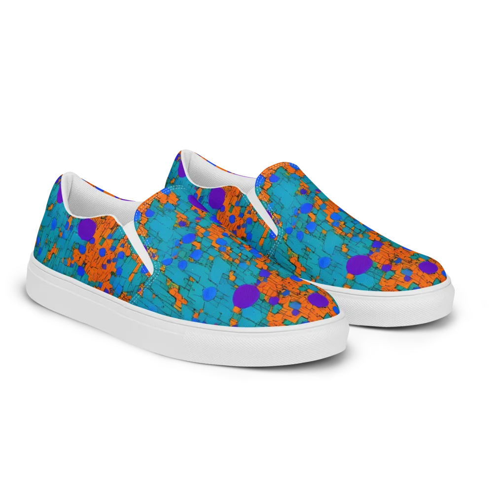 Intergalactic Rhythms on Women's Slip-On Canvas Shoes — Right Front