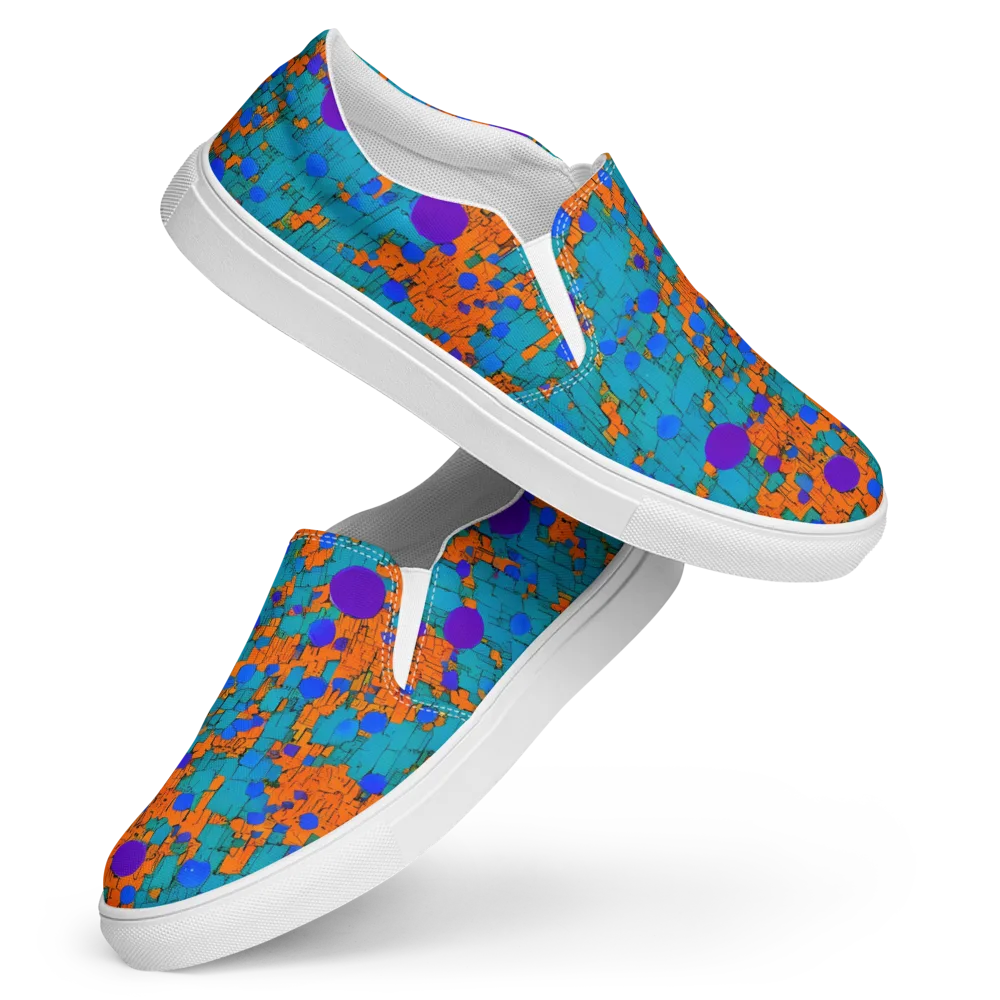 Intergalactic Rhythms on Women's Slip-On Canvas Shoes — Front