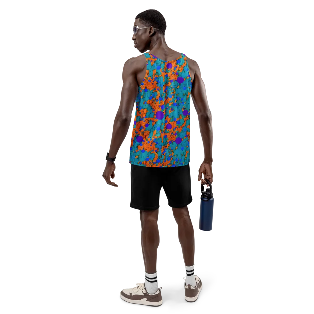 Intergalactic Rhythms on Men's Tank Top — Back
