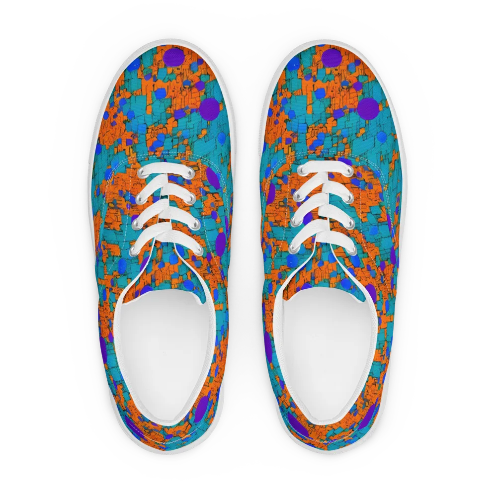 Intergalactic Rhythms on Men's Lace-Up Canvas Shoes — Front