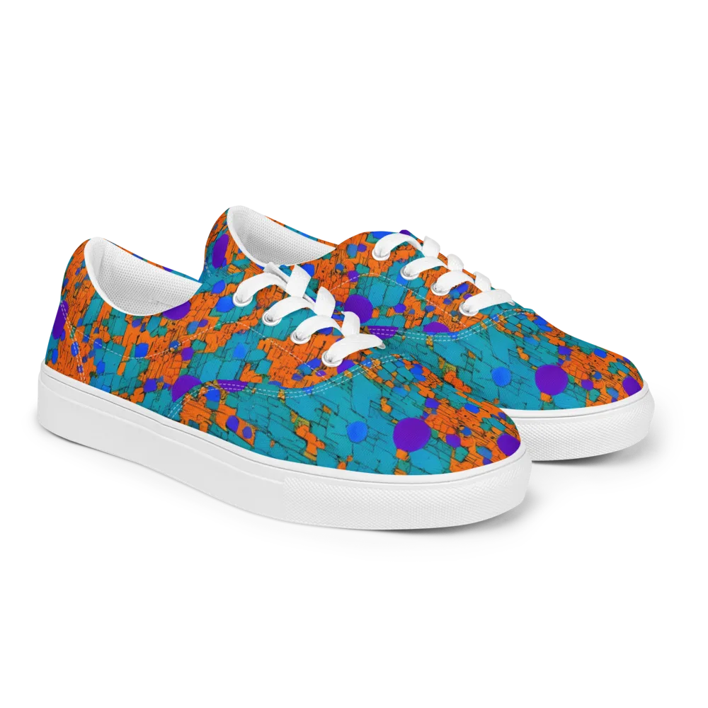Intergalactic Rhythms on Men's Lace-Up Canvas Shoes — Right Front