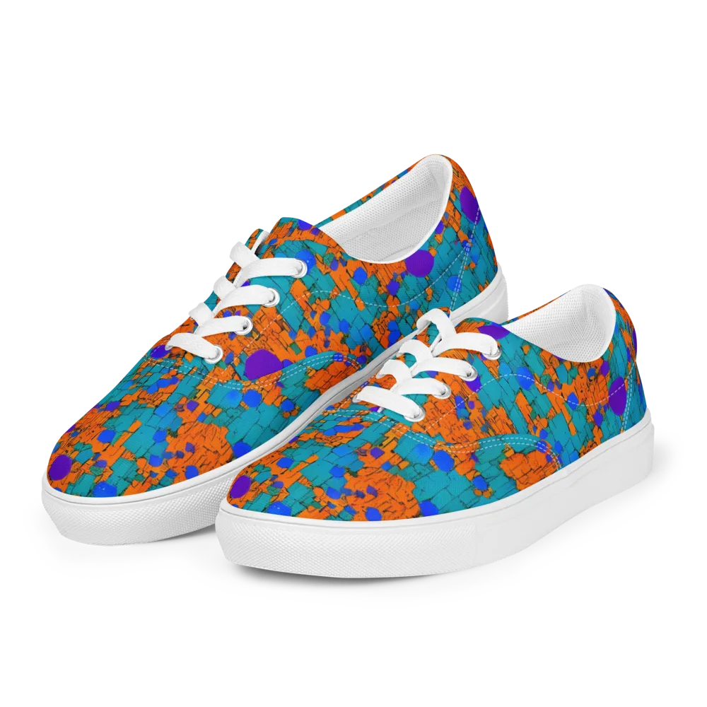 Intergalactic Rhythms on Men's Lace-Up Canvas Shoes — Left Front
