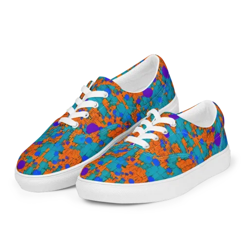 Intergalactic Rhythms on a Men's Lace-Up Canvas Shoes