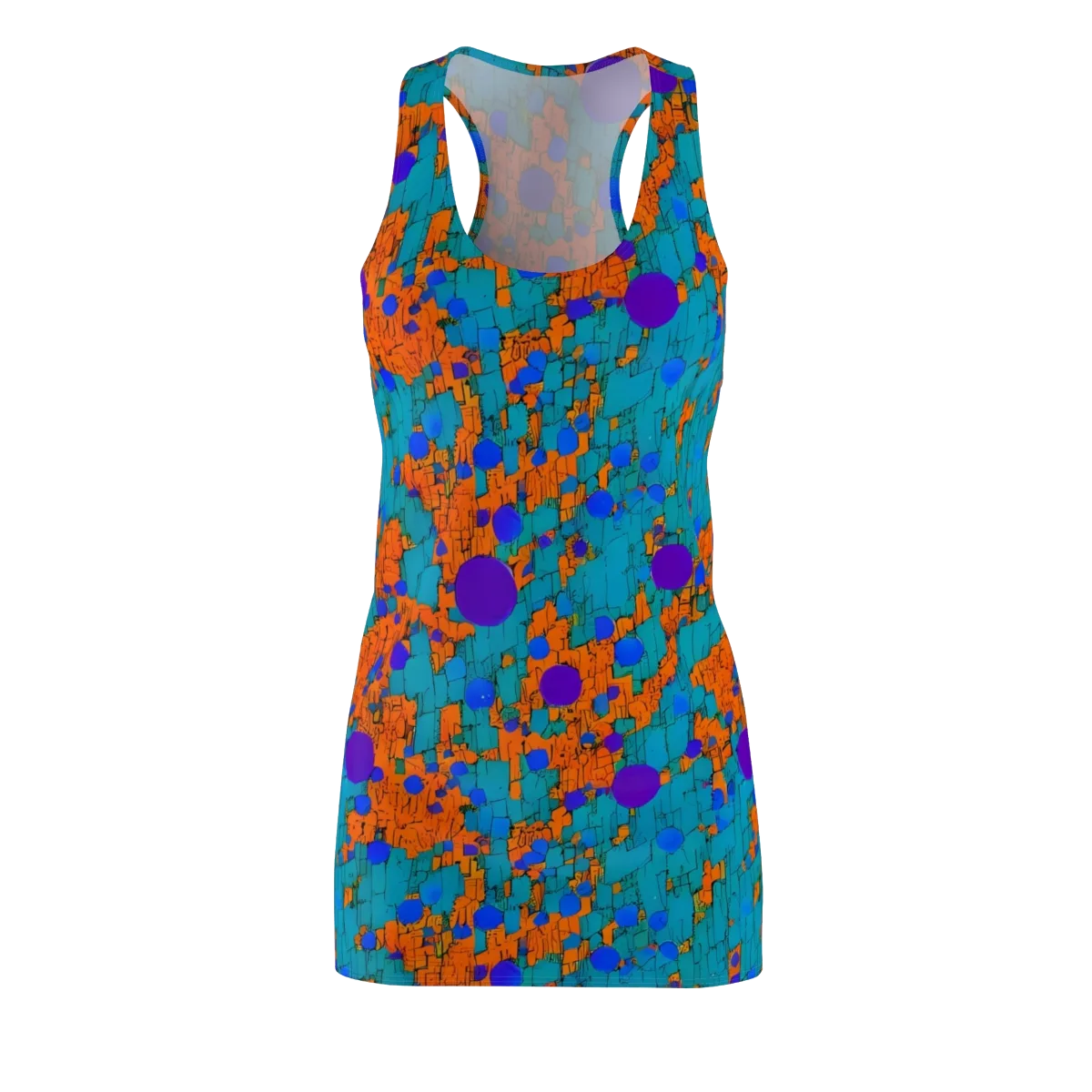 Intergalactic Rhythms on Racerback Dress — Front