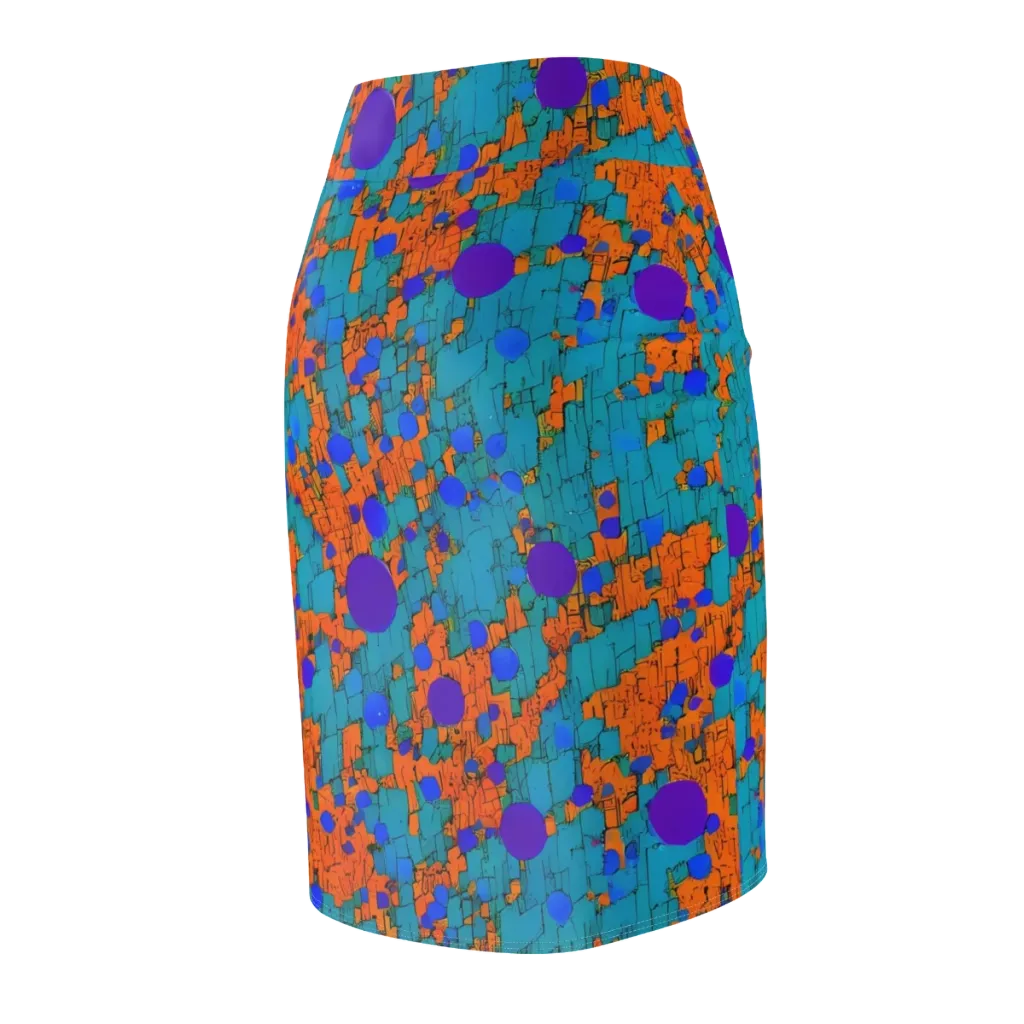 Intergalactic Rhythms on Pencil Skirt — Back Side