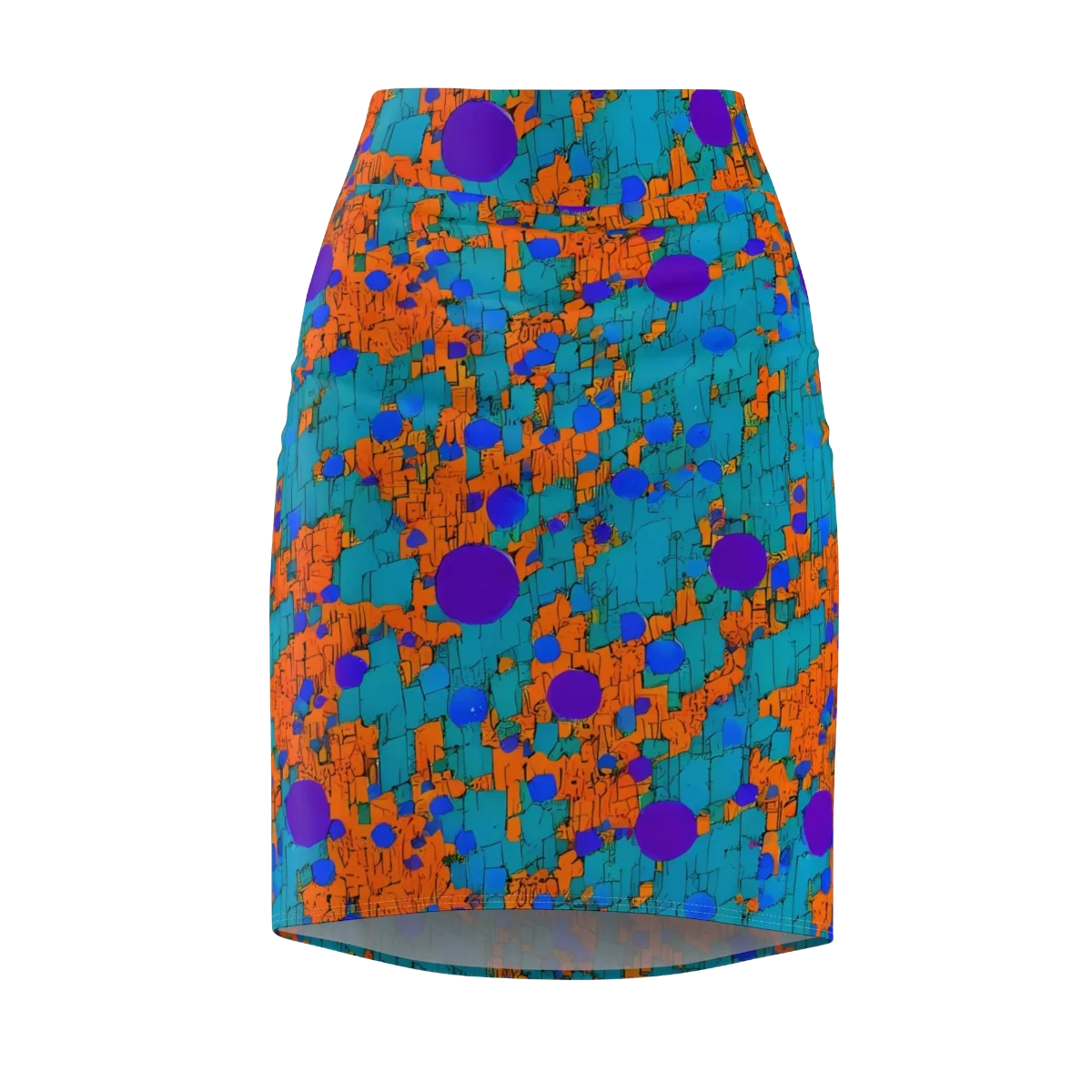 Intergalactic Rhythms on Pencil Skirt — Front