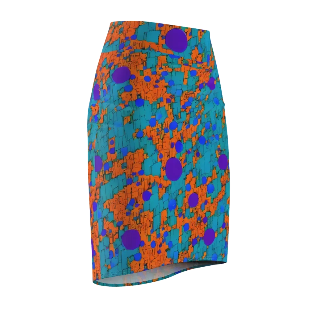 Intergalactic Rhythms on Pencil Skirt — Front Side