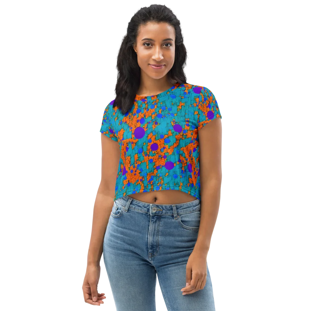 Intergalactic Rhythms on Crop Tee — Front