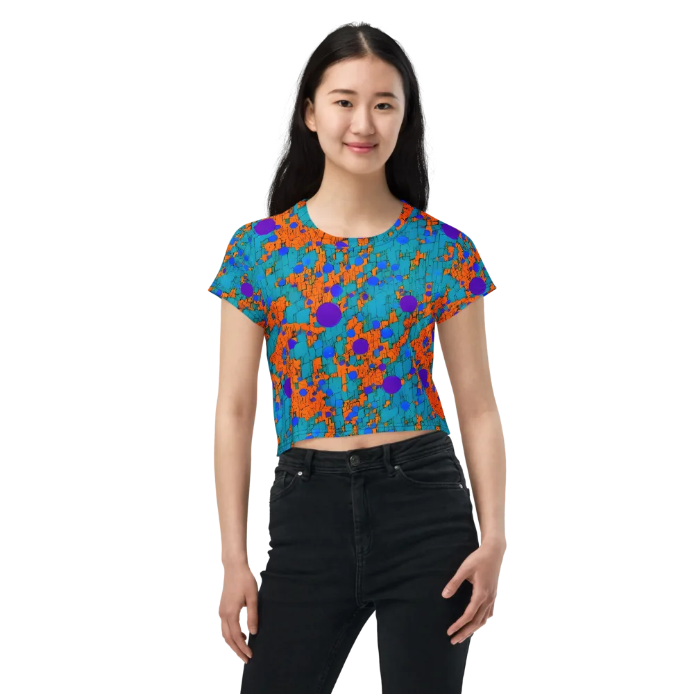 Intergalactic Rhythms on Crop Tee — Front