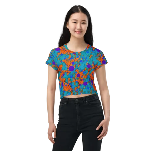 Intergalactic Rhythms on a Crop Tee