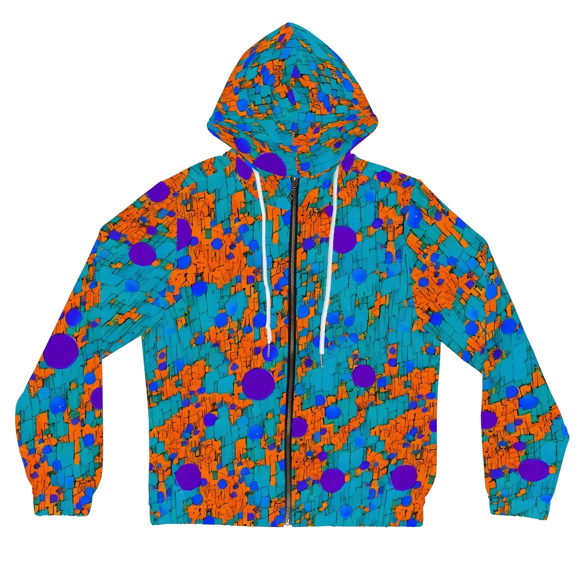 Intergalactic Rhythms on Women's Full-Zip Hoodie — Front