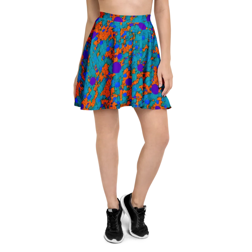 Intergalactic Rhythms on Skater Skirt — Front