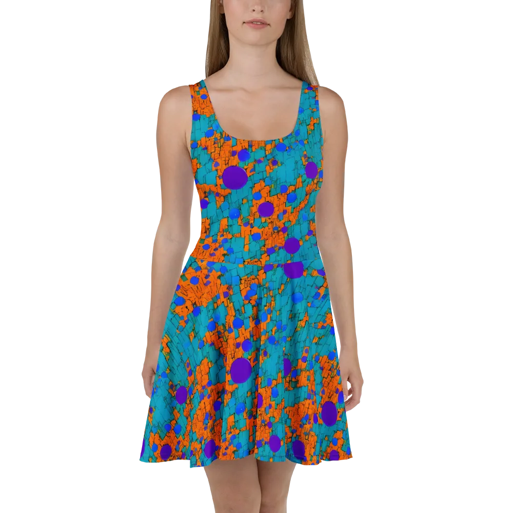 Intergalactic Rhythms on Skater Dress — Front
