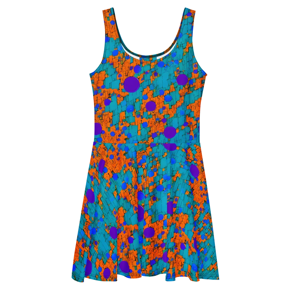 Intergalactic Rhythms on Skater Dress — Front