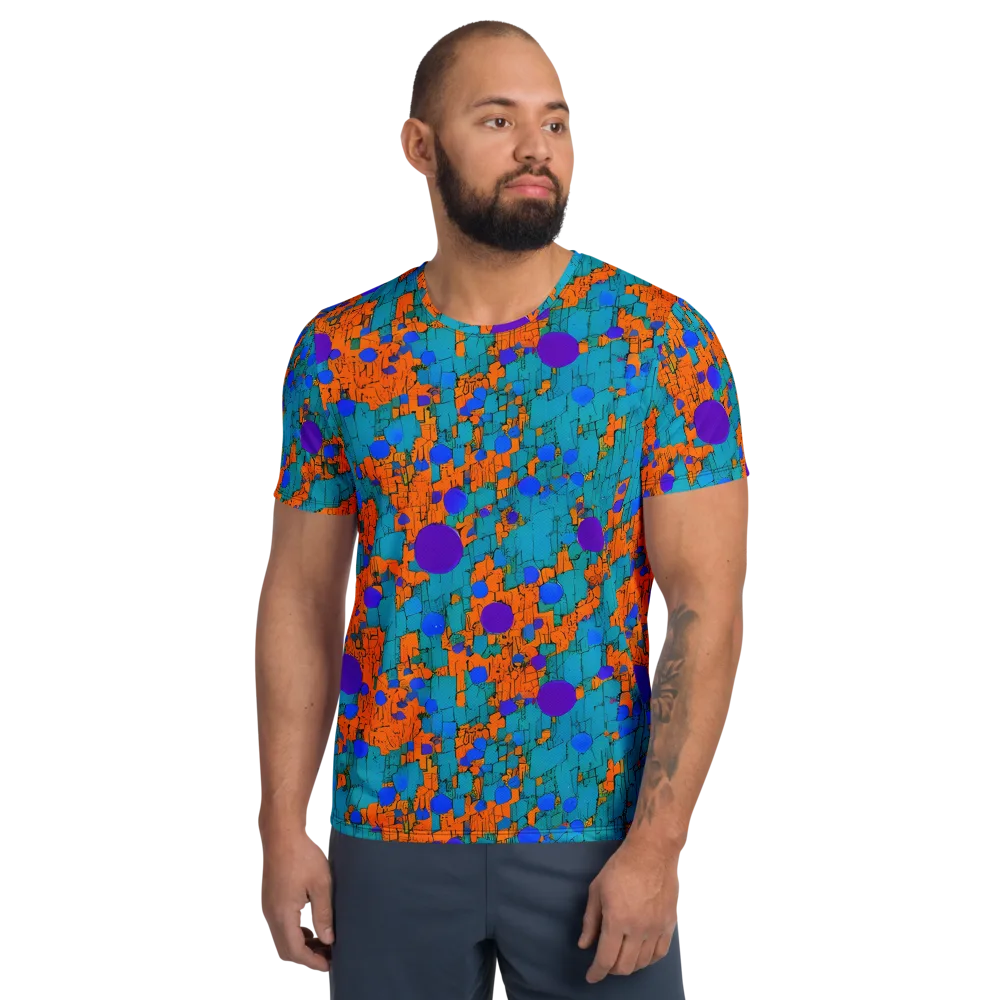 Intergalactic Rhythms on Men's Athletic T-Shirt — Front