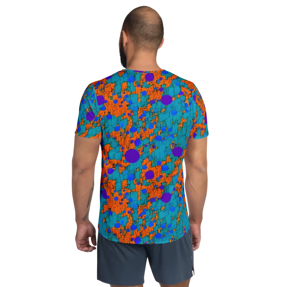 Intergalactic Rhythms on Men's Athletic T-Shirt — Back