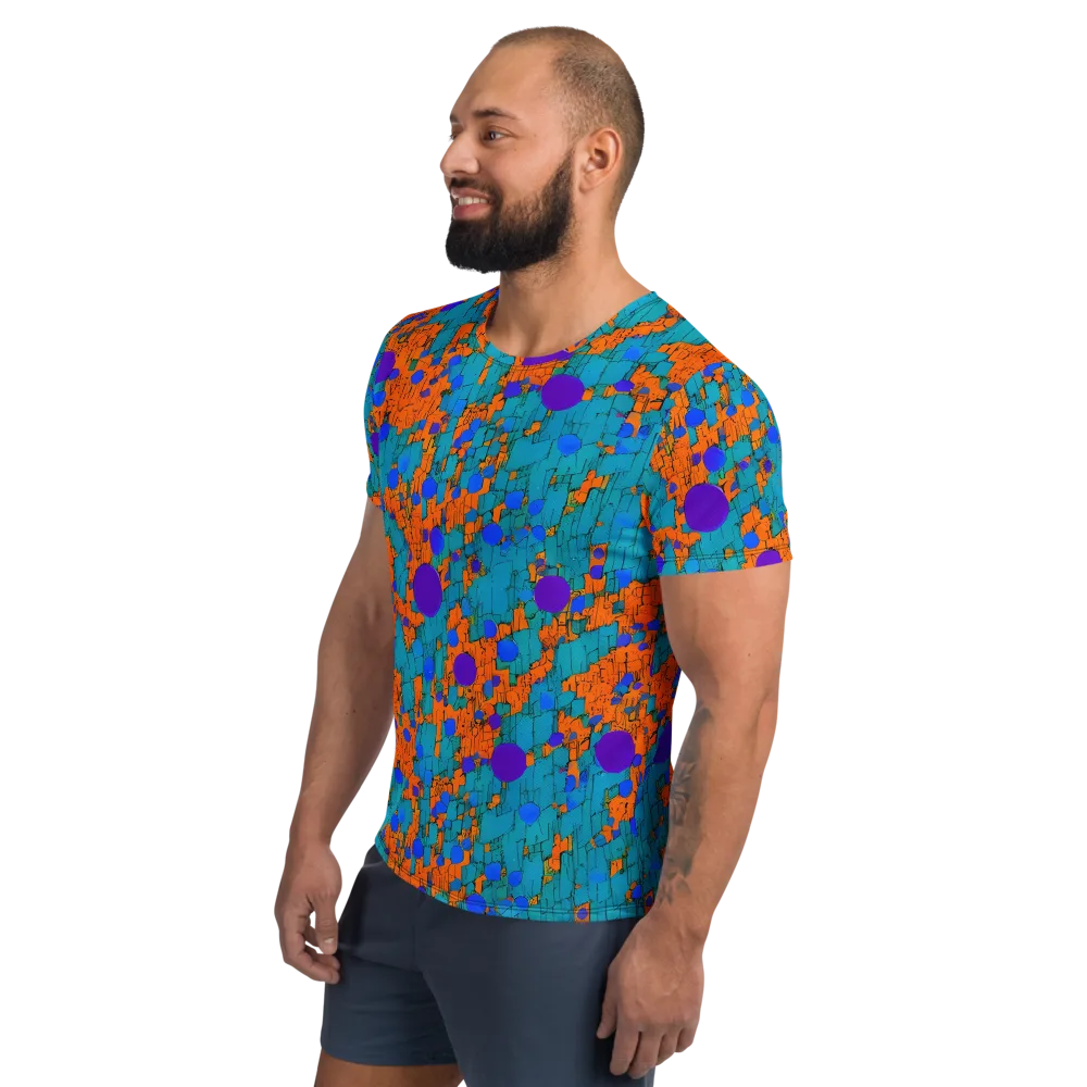 Intergalactic Rhythms on Men's Athletic T-Shirt — Left
