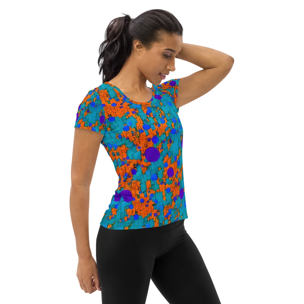 Intergalactic Rhythms on Women's Athletic T-Shirt — Right