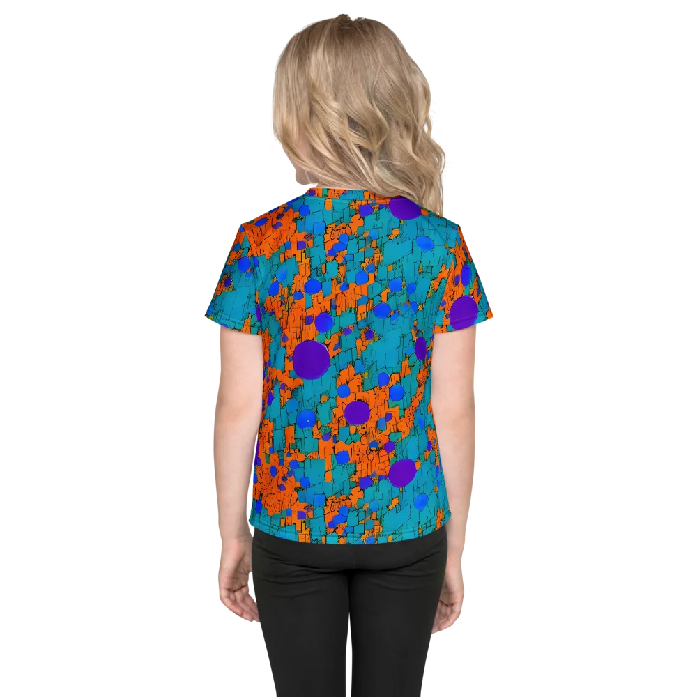 Intergalactic Rhythms on Kids Crew Neck T-Shirt — Back