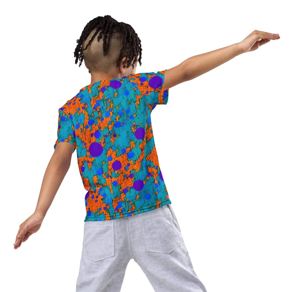 Intergalactic Rhythms on Kids Crew Neck T-Shirt — Back