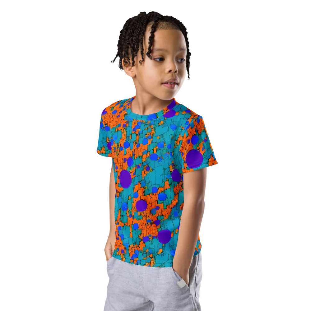 Intergalactic Rhythms on Kids Crew Neck T-Shirt — Left Front