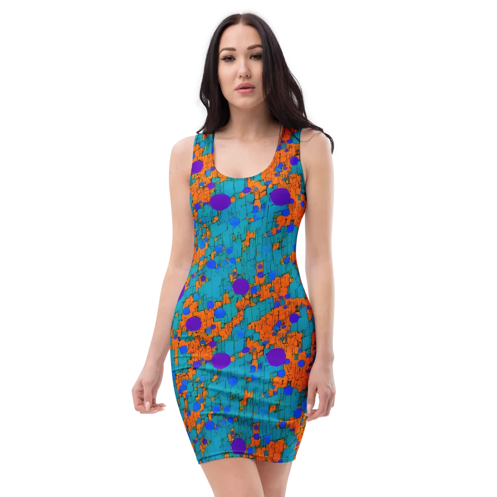 Intergalactic Rhythms on Bodycon Dress — Front
