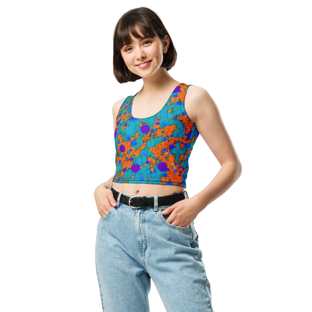 Intergalactic Rhythms on Crop Top — Front