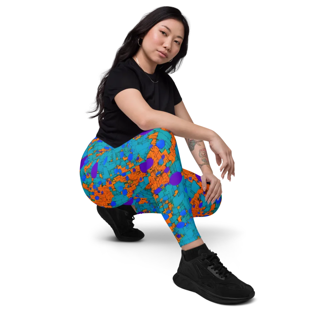 Intergalactic Rhythms on Leggings with Pockets — Right Front
