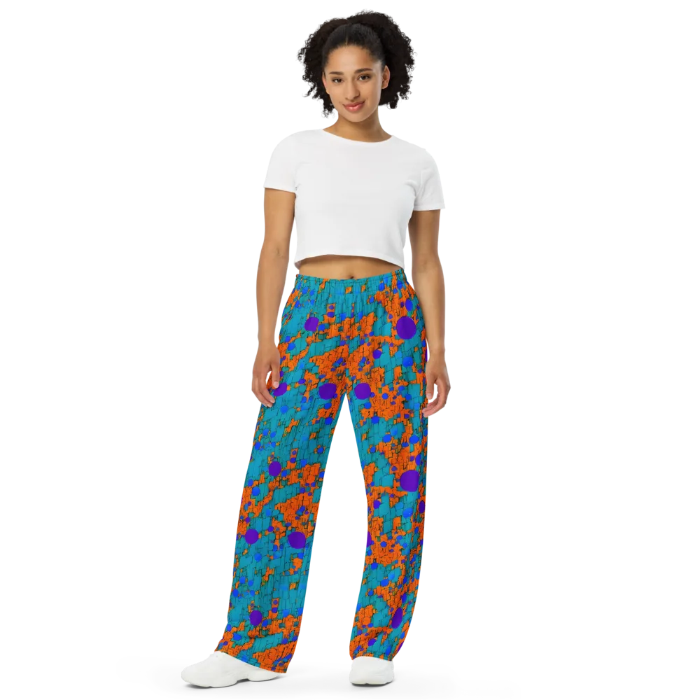Intergalactic Rhythms on Wide-Leg Pants — Front