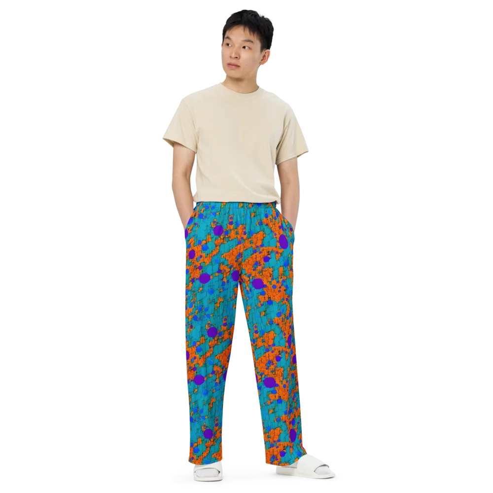 Intergalactic Rhythms on Wide-Leg Pants — Front