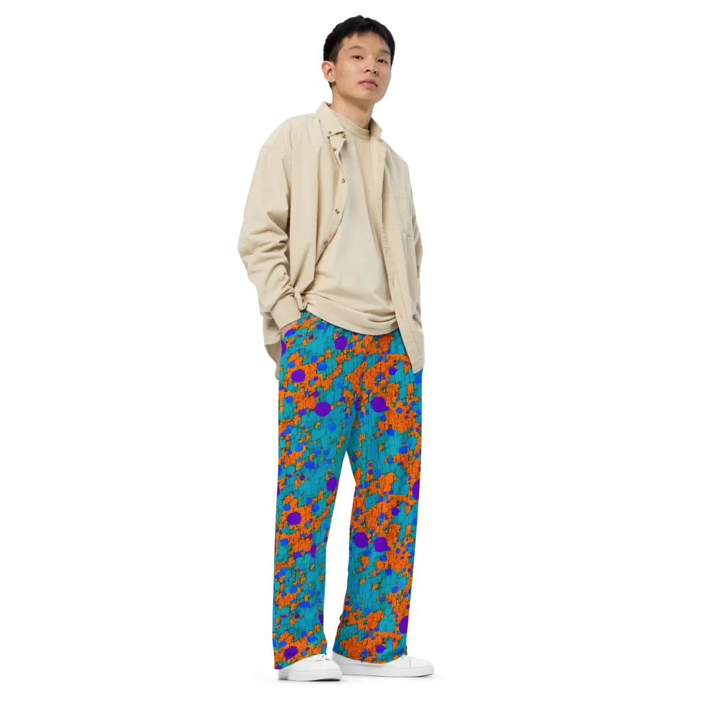 Intergalactic Rhythms on Wide-Leg Pants — Right Front