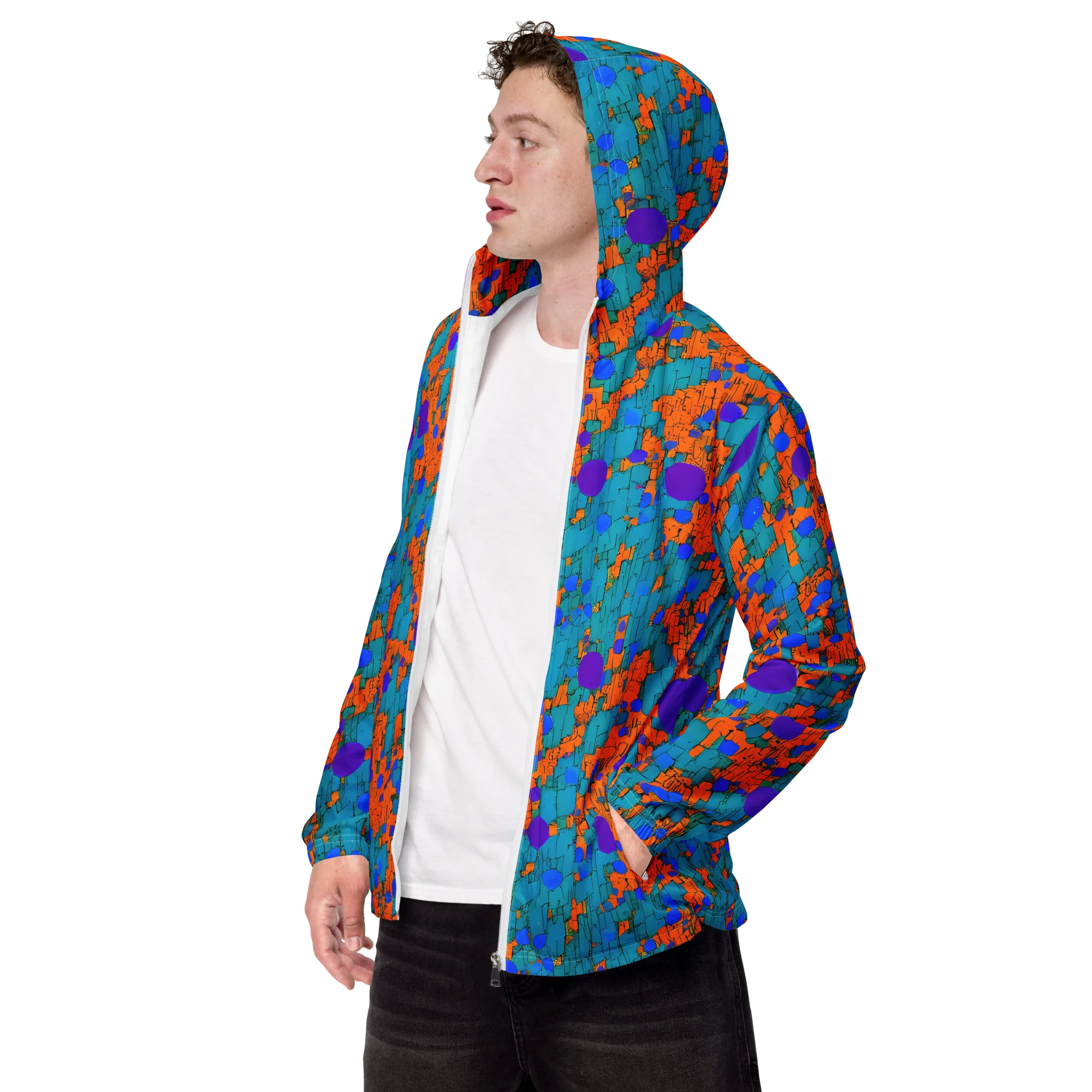 Intergalactic Rhythms on Men's Windbreaker — Left Front