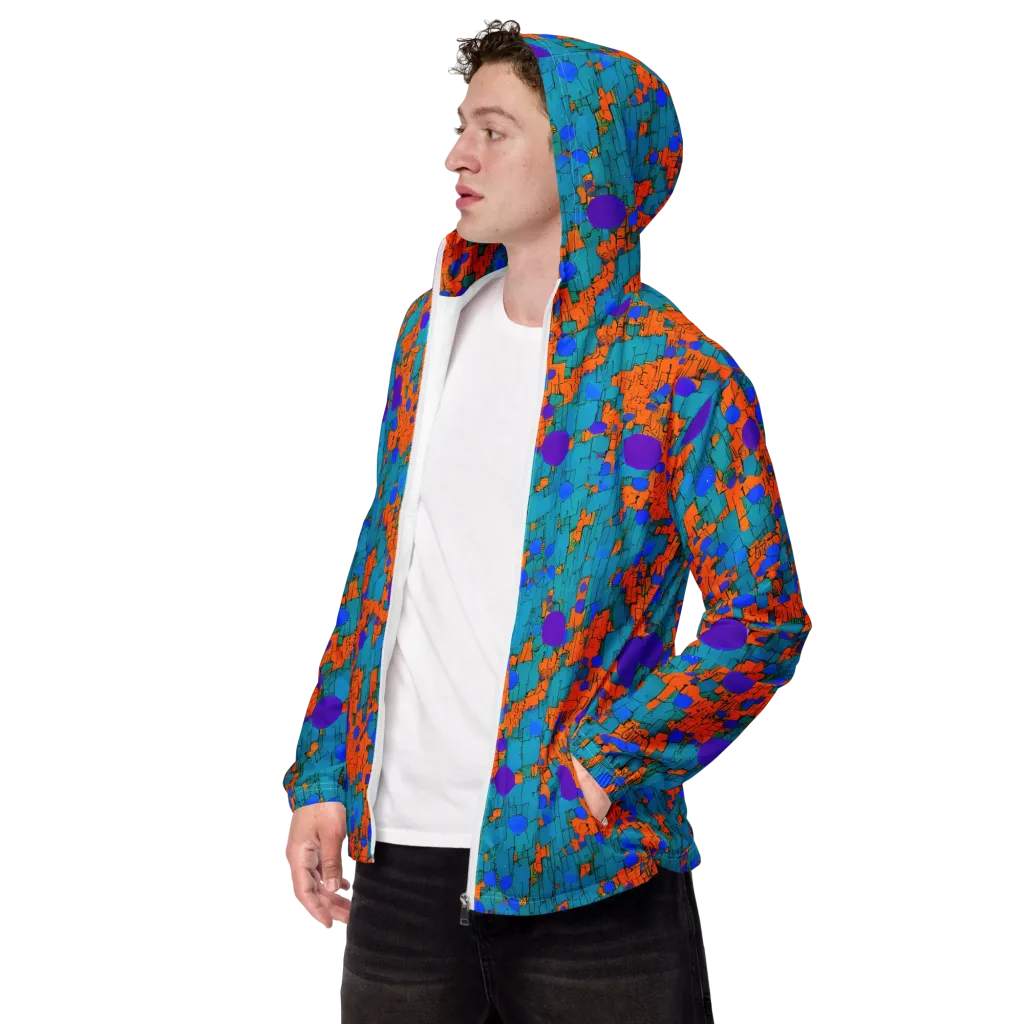 Intergalactic Rhythms on Men's Windbreaker — Left Front