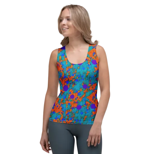 Intergalactic Rhythms on a Women's Tank Top