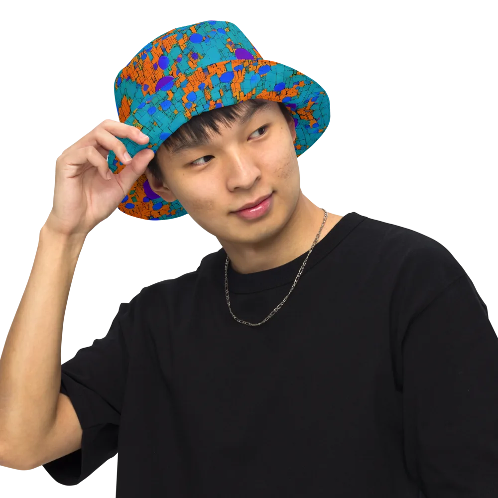 Intergalactic Rhythms on Reversible Bucket Hat — Front Inside
