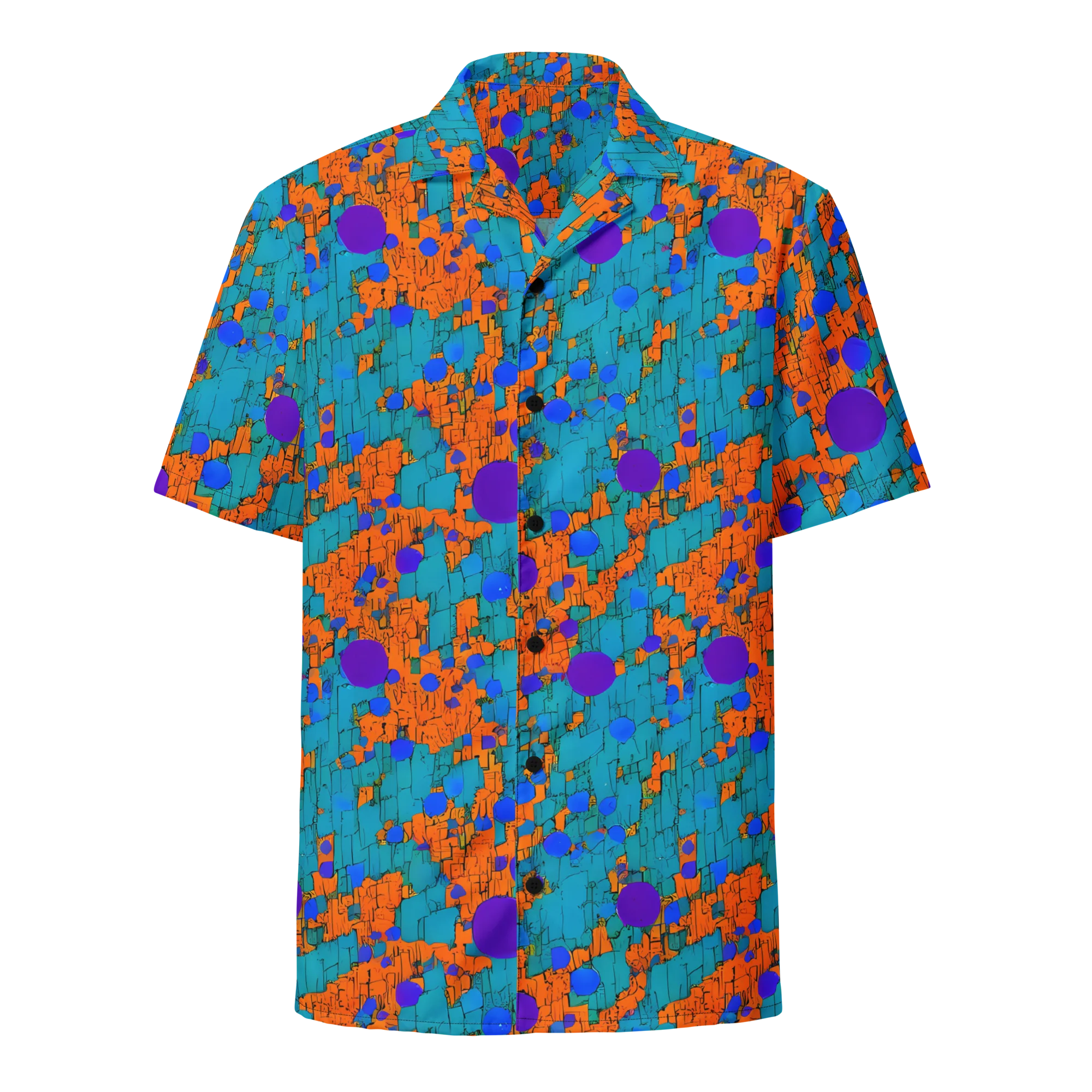 Intergalactic Rhythms on Button Shirt — Front