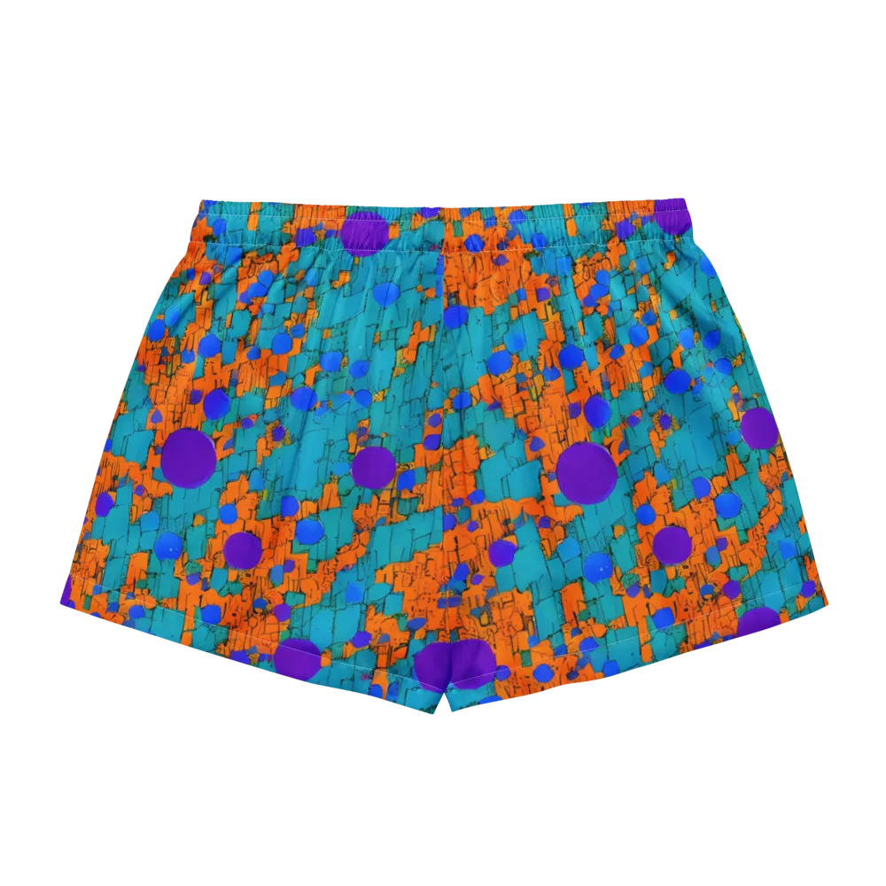 Intergalactic Rhythms on Women's Pajama Shorts — Back