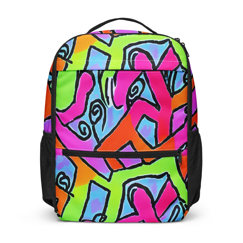 Electric Mosaic on Utility Backpack — Front