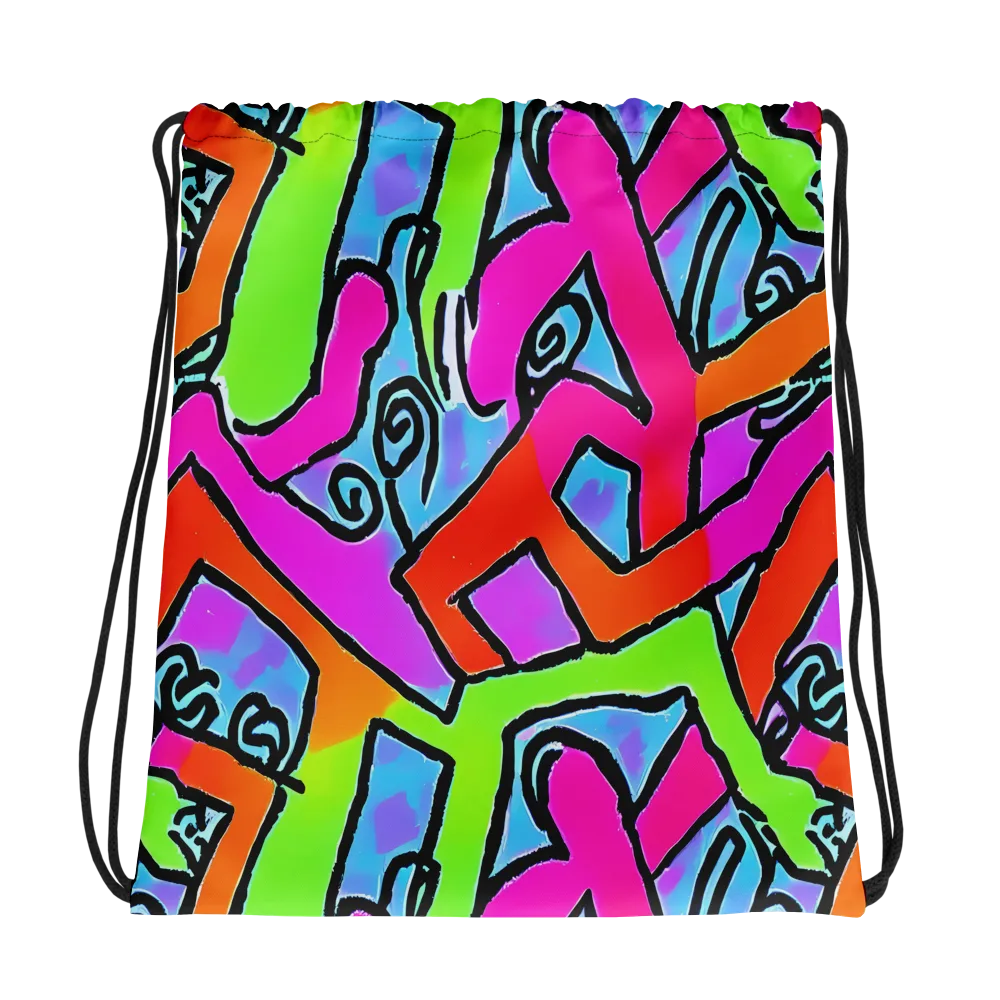 Electric Mosaic on Drawstring Bag — Photo