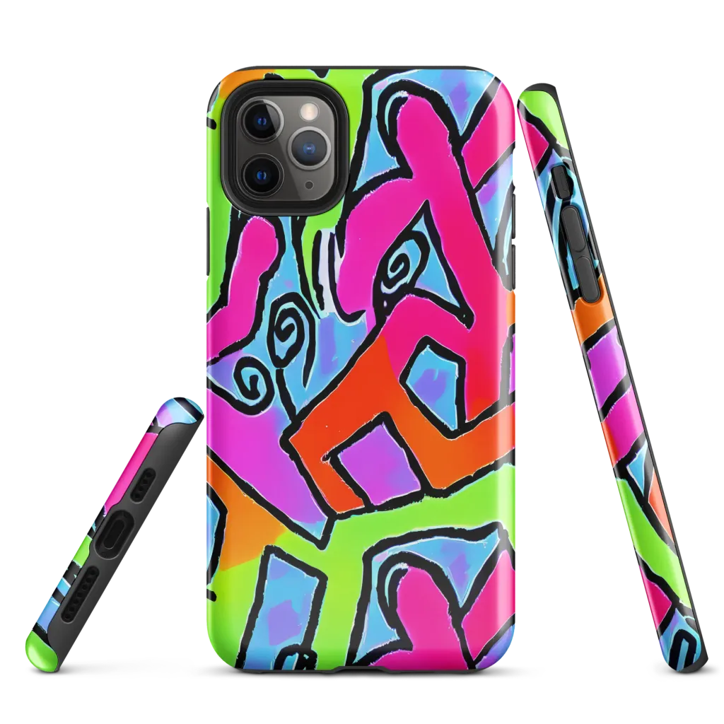 Electric Mosaic on Tough Case for iPhone® — Front