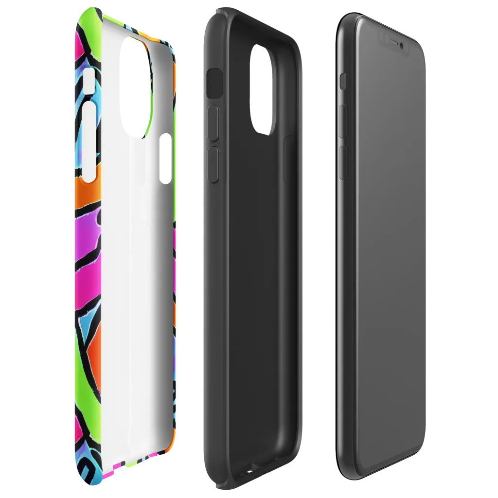 Electric Mosaic on Tough Case for iPhone® — Right