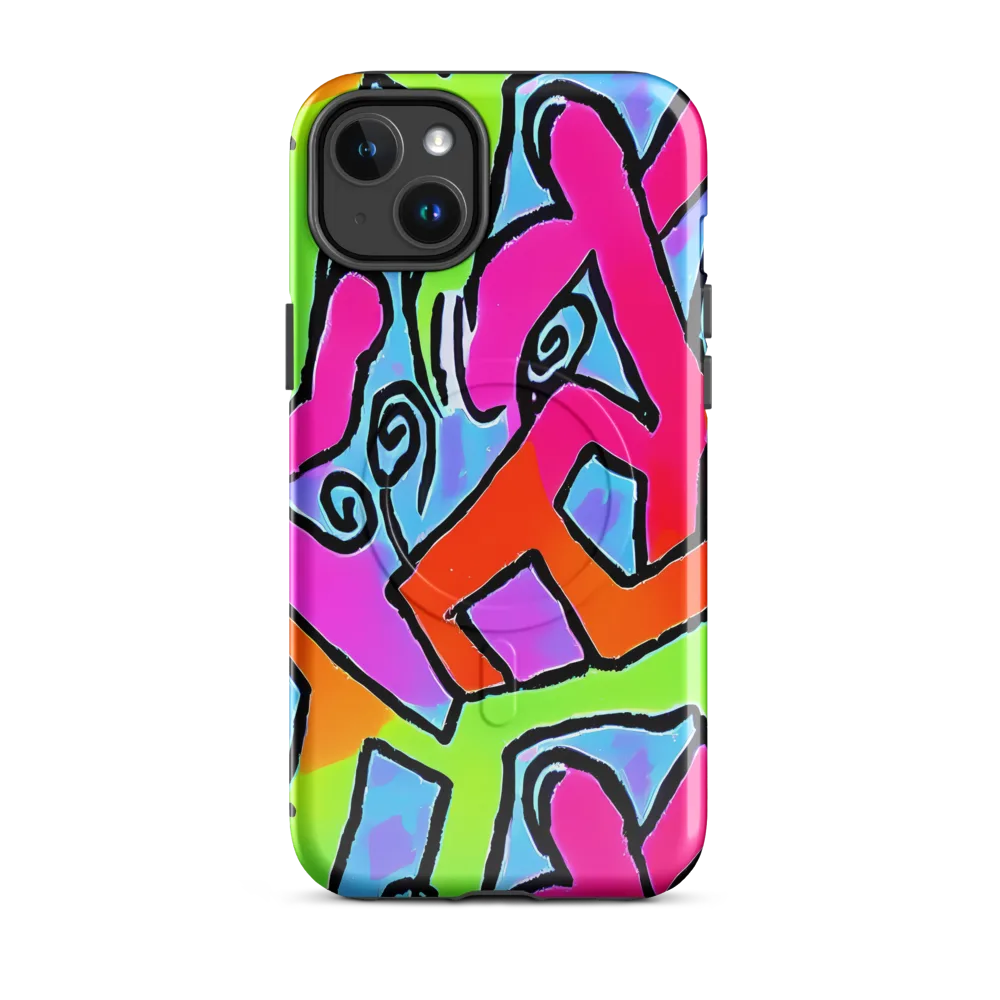 Electric Mosaic on MagSafe Tough Case for iPhone® — Front