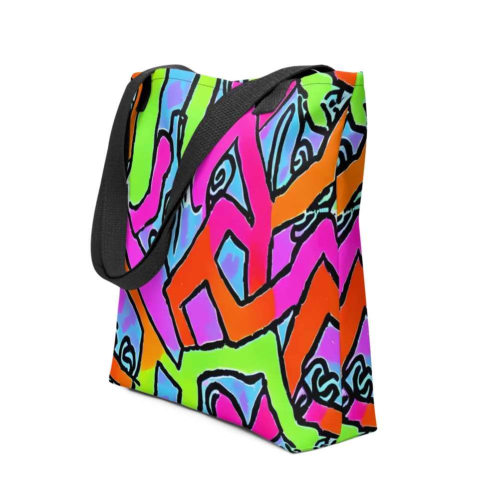 Electric Mosaic on Tote Bag — Front
