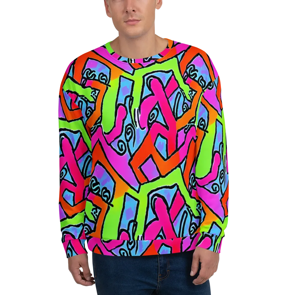 Electric Mosaic on Sweatshirt — Front