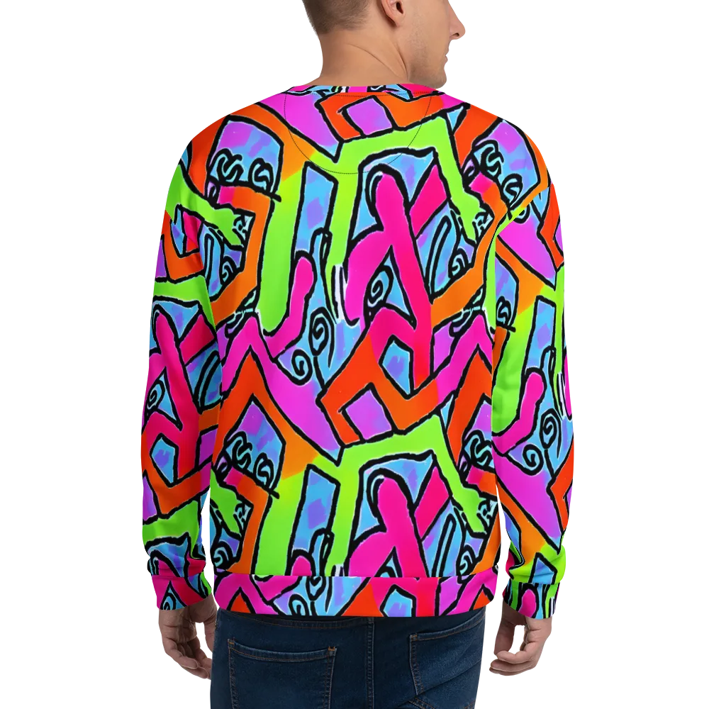 Electric Mosaic on Sweatshirt — Back