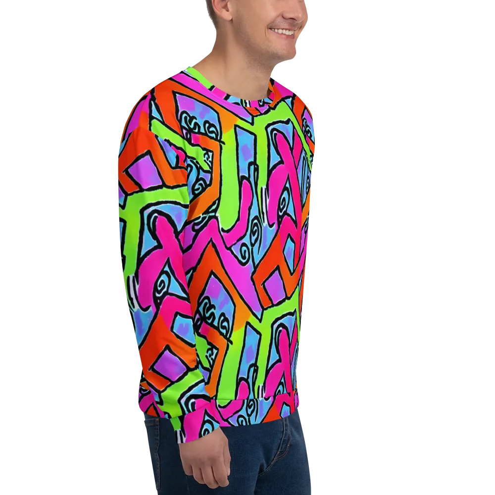 Electric Mosaic on Sweatshirt — Right Front