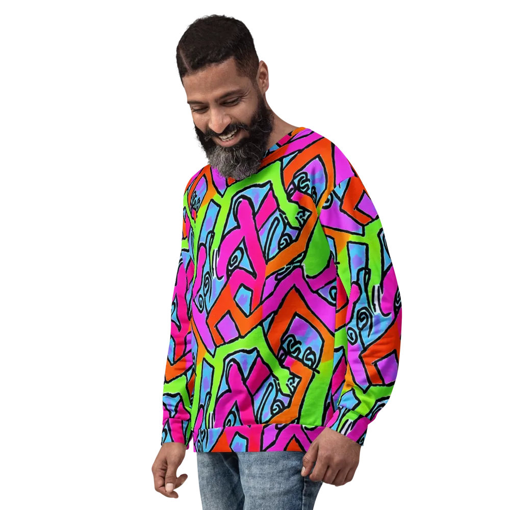 Electric Mosaic on Sweatshirt — Left Front